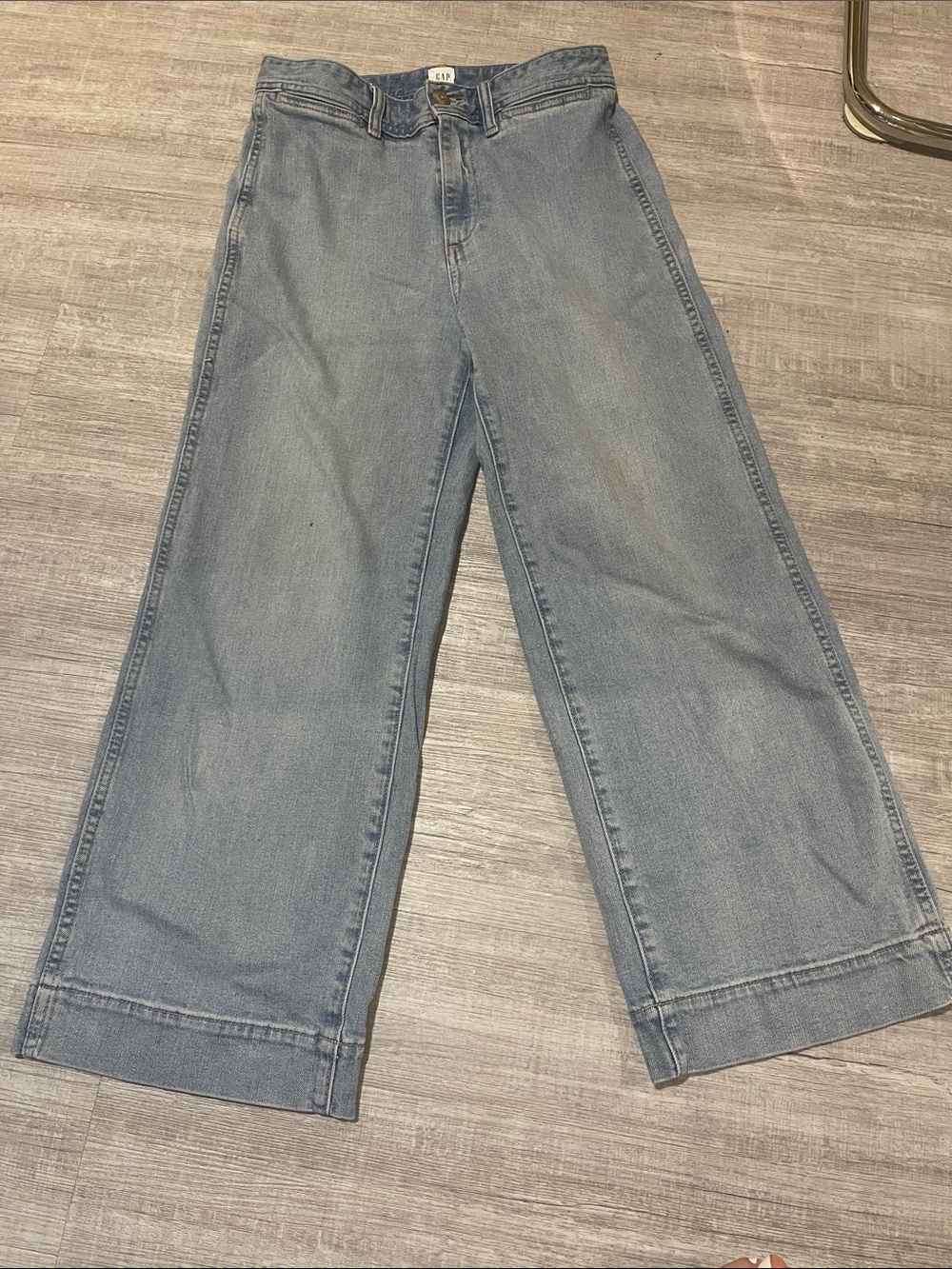 Wide-Leg Light Blue Jeans by GAP